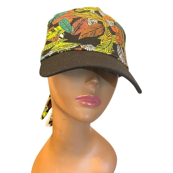Boho Scarf Cap Women Modern Bohemian style Handmade Upcycled clothes to Caps - Picture 1 of 3